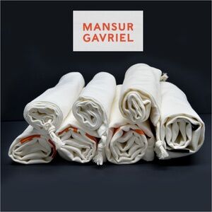 MANSUR GAVRIEL 7-Pcs Cotton Dust Bag w/Flannel Interior Assorted Sizes